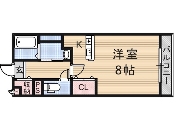 アメニティー東住吉の物件間取画像